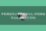 手机网站可以单独做SEO么 (手机网站可以在电脑上打开吗)