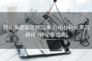 转化率虚高怎样回事 万相台转化率怎样样 (转化率过高)