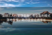 深圳三人行管理咨询：专业盈利模式落地专家，助力企业业绩增长