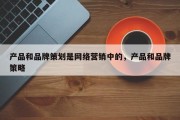 产品和品牌策划是网络营销中的，产品和品牌策略
