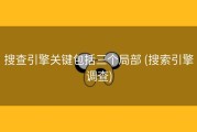 搜查引擎关键包括三个局部 (搜索引擎调查)