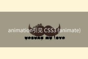 animation引见 CSS3 (animate)