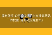 瀑布效应 如何经过外链树立提高网站的权重 (瀑布效应是什么)