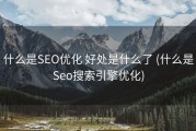 什么是SEO优化 好处是什么了 (什么是Seo搜索引擎优化)