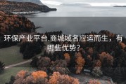 环保产业平台.商城域名应运而生，有哪些优势？