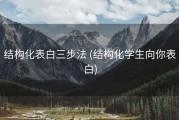 结构化表白三步法 (结构化学生向你表白)