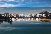 私人局教程！微扑克德州局作弊挂[2024最新开发黑科技]-知乎