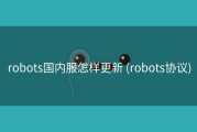 robots国内服怎样更新 (robots协议)