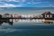 2024新发明！微扑克辅助软件【其实是真的有挂的】-哔哩哔哩