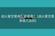 战火星空是央企还是国企 (战火星空是央视几台的)