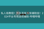 私人局教程！微扑克有没有辅助挂！2024平台专用透视辅助-哔哩哔哩