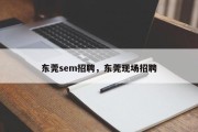 东莞sem招聘，东莞现场招聘