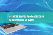 alt标签怎样参与alt标签怎样设置 (alt标签怎么用)