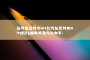 如何给图片加alt如何给图片加alt标签 (如何给图片加水印)