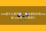 ova是什么意思啊 一般动漫有的有ova版 (ova是什么意思?)