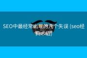 SEO中最经常出现的几个失误 (seo经典术语)