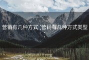 营销有几种方式 (营销有几种方式类型)