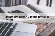 网络营销与seo能力，网络营销与seo能力比较