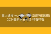 重大通报!wpk德州软件正规吗!(透视)2024最新研发科技-哔哩哔哩