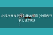 小程序开发行业前景怎样样 (小程序开发行业前景)