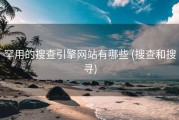 罕用的搜查引擎网站有哪些 (搜查和搜寻)