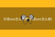 抖音seo怎么收费 (抖音seo怎么做)