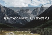 短语检索名词解释 (短语检索用法)