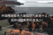 中国移动服务方案组织方案是什么 (中国移动服务密码是多少)