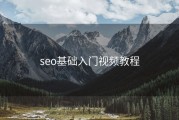 seo基础入门视频教程