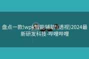 盘点一款!wpk智能辅助!(透视)2024最新研发科技-哔哩哔哩