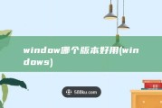 window哪个版本好用 (windows)