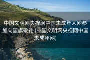 中国文明网央视网中国未成年人网参加向国旗敬礼 (中国文明网央视网中国未成年网)