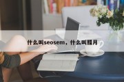 什么叫seosem，什么叫腊月