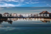 玩家实测教程“白金岛长沙麻将究竟有挂吗!太坑人了“原来有挂