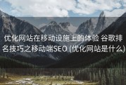 优化网站在移动设施上的体验 谷歌排名技巧之移动端SEO (优化网站是什么)