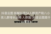 抖音云图 拆解抖音5A人群资产和八小孩儿群增长战略 人群篇 (抖音云图是什么意思)
