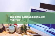 转化率是什么意思 (点击率乘以转化率是什么)