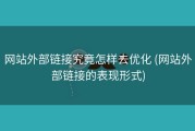 网站外部链接究竟怎样去优化 (网站外部链接的表现形式)