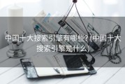 中国十大搜索引擎有哪些? (中国十大搜索引擎是什么)