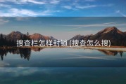 搜查栏怎样封锁 (搜查怎么搜)