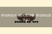 移动网站SEO优化怎样做 (移动网站是什么)