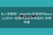 私人局教程！wepoKer能透视吗&quot;(2024一起探讨是真的有挂的)-哔哩哔哩