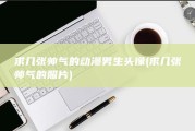 求几张帅气的动漫男生头像 (求几张帅气的照片)