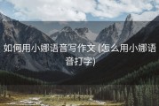如何用小娜语音写作文 (怎么用小娜语音打字)