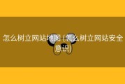 怎么树立网站地图 (怎么树立网站安全意识)