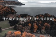 什么是关键词剖析法 (什么是关联词)