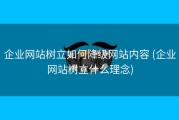 企业网站树立如何降级网站内容 (企业网站树立什么理念)