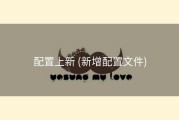 配置上新 (新增配置文件)