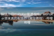 科技介绍WePoKer能透视吗，WePoKer原来真的有挂的（有挂教程）-哔哩哔哩
