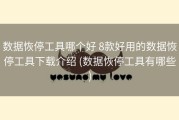 数据恢停工具哪个好 8款好用的数据恢停工具下载介绍 (数据恢停工具有哪些)